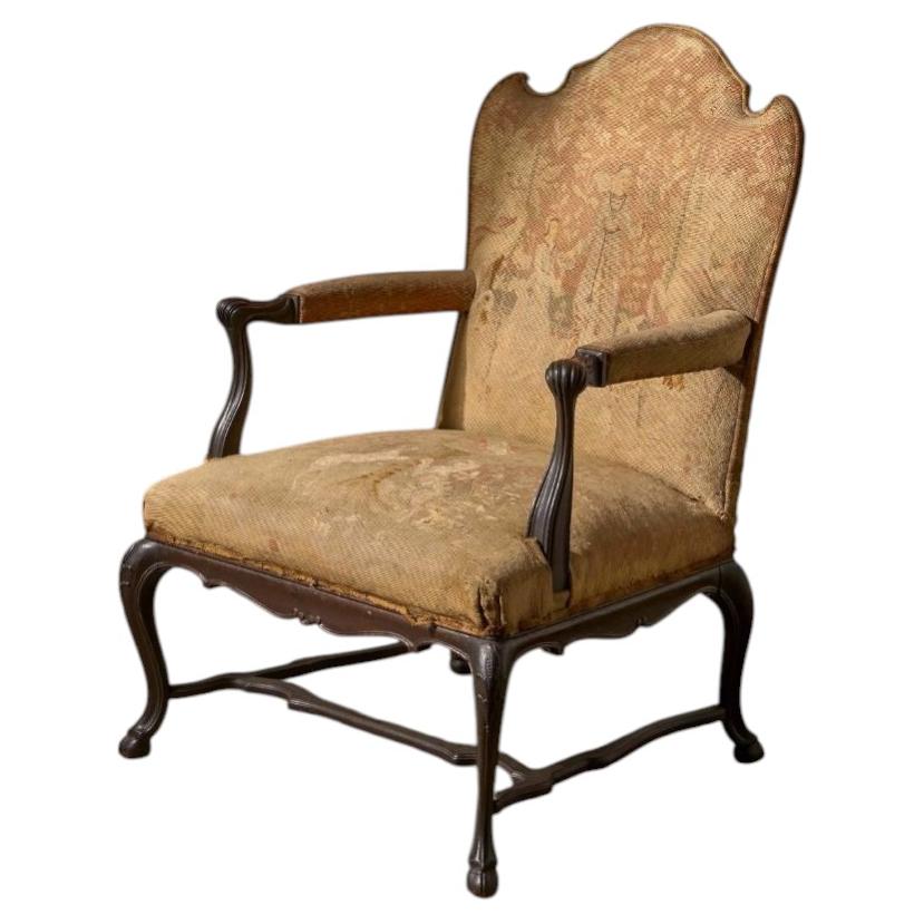 George 1st Style Irish armchair in Tapestry fabric