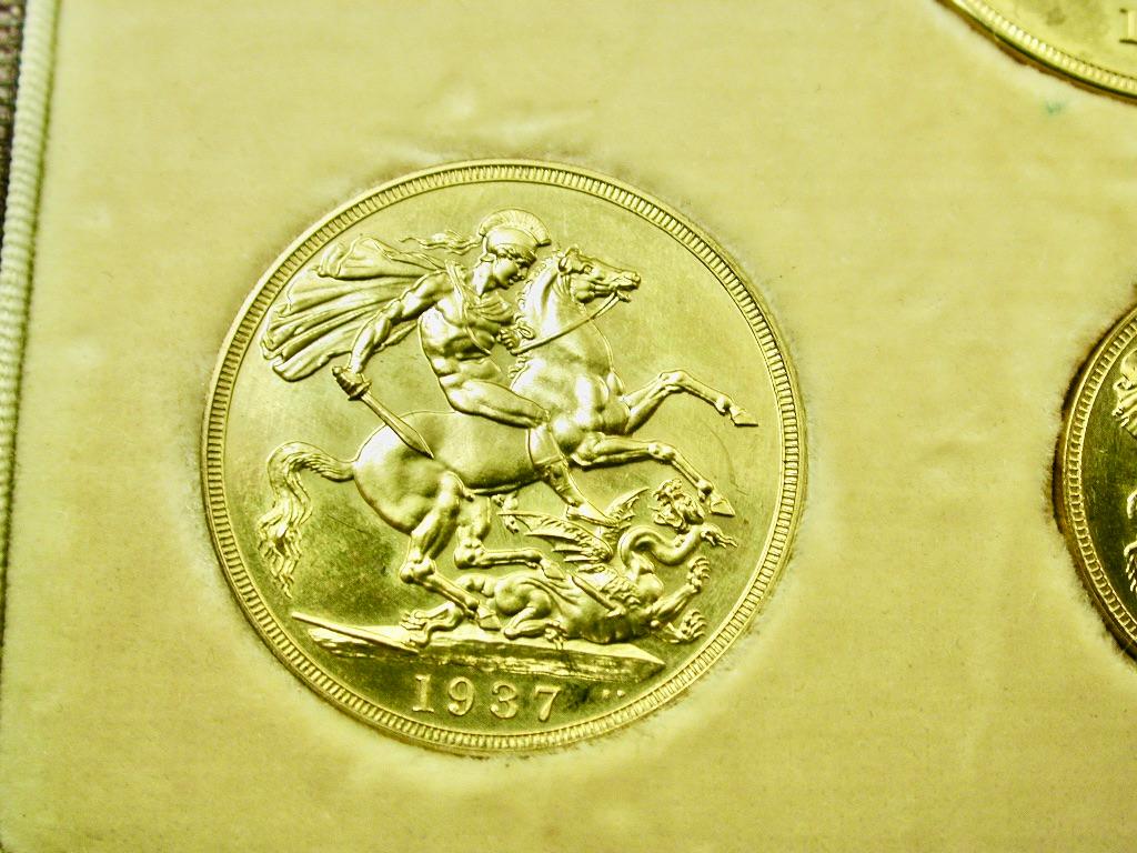 Modern George 1V 1937 Gold Four Coin Specimen Set