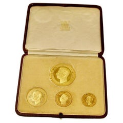 George 1V 1937 - Ensemble de quatre pièces en or avec spécimens de monnaie