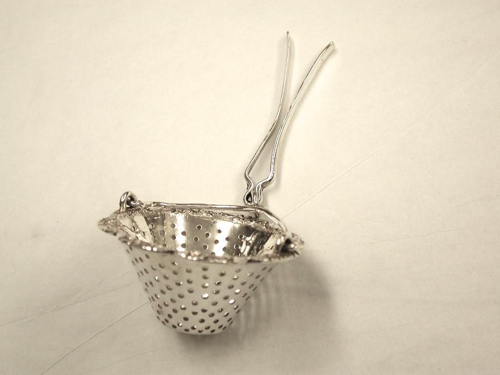 Sterling Silver George IV Silver Teastrainer for the Spout of a Teapot, 1828, London
