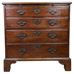 George 2nd Virginian Walnut Chest of Drawers with Brushing Slide