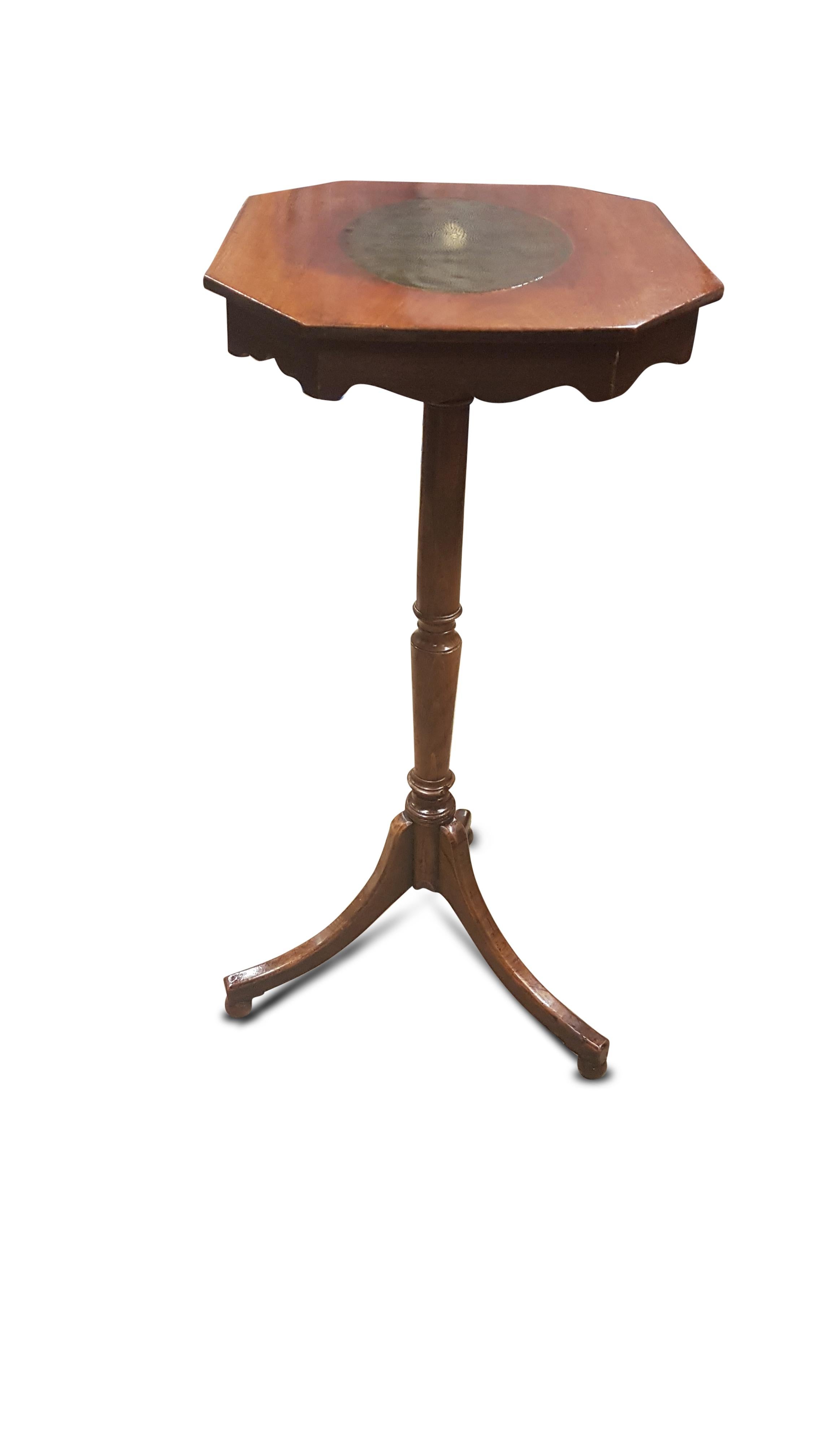George 3rd Mahogany Tripod Table With Shagreen Inlay For Sale 4