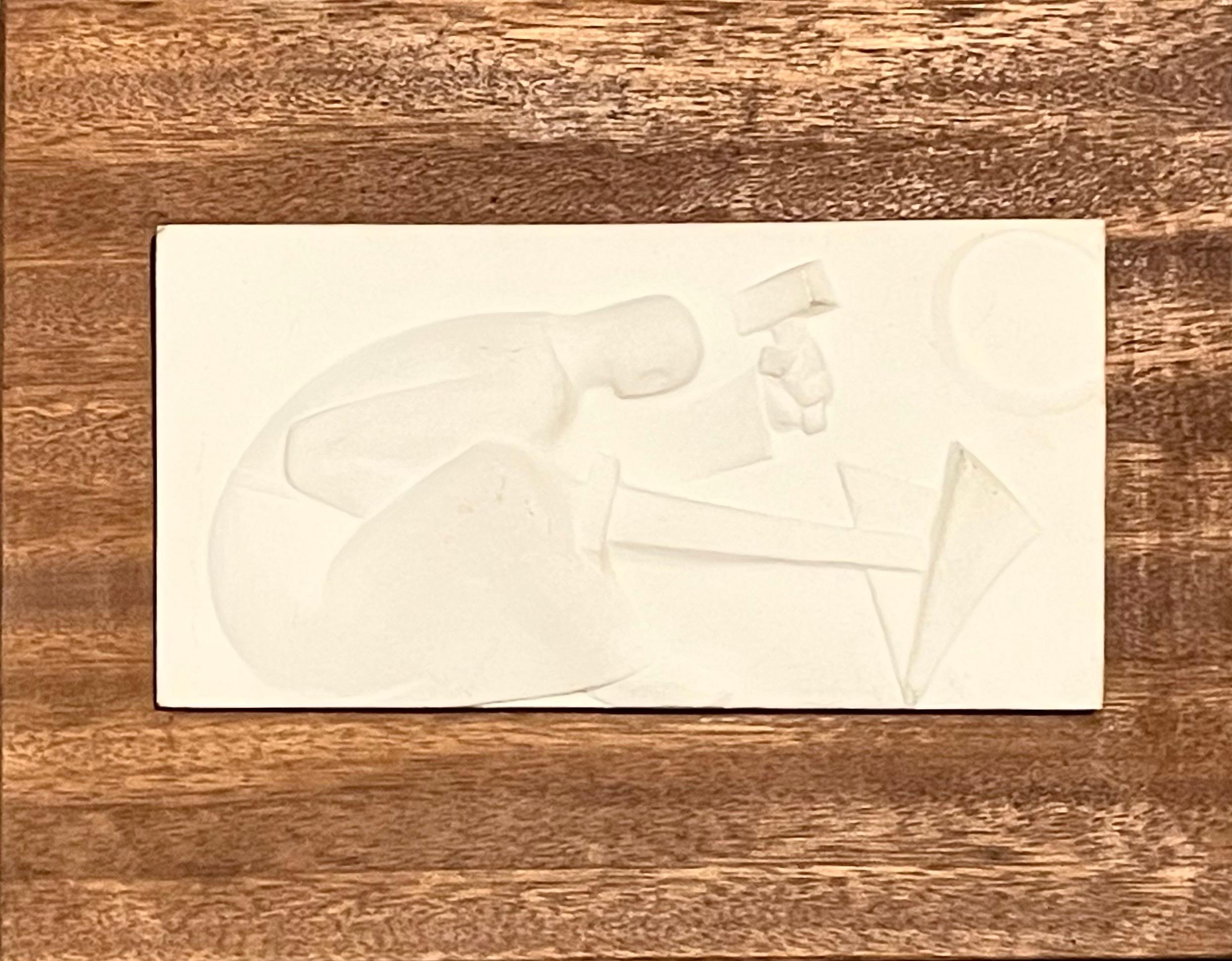 Plaster Sculpture Relief Art Deco Plaque WPA Artist Peace Swords to Ploughshares - Mixed Media Art by George Aarons