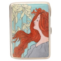 GEORGE ADAM SCHEID 1900 Art Nouveau Joseph Maria Auchentaller Enameled Box