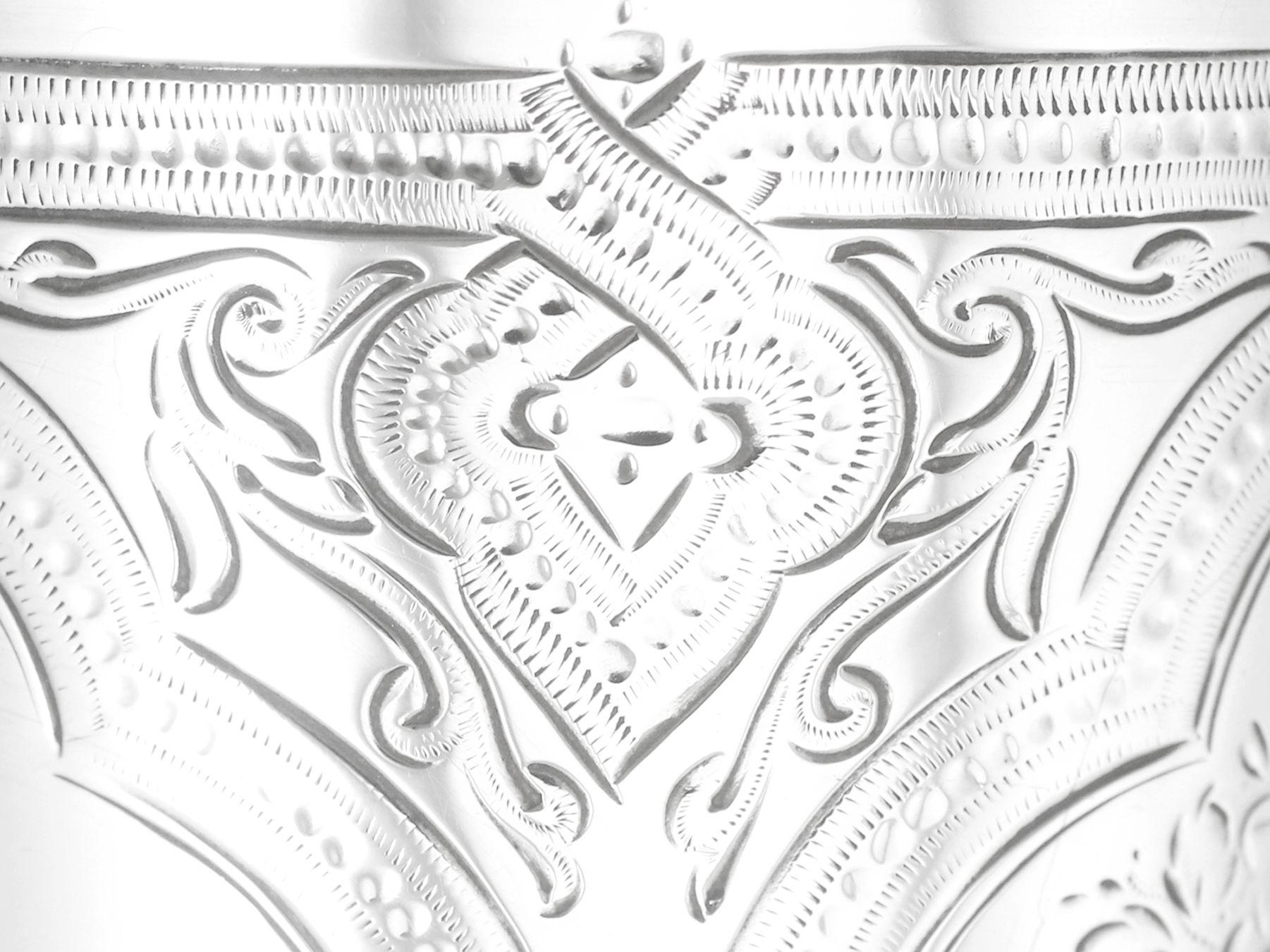Copa victoriana George Adams de plata de ley de la década de 1870 siglo XIX en venta