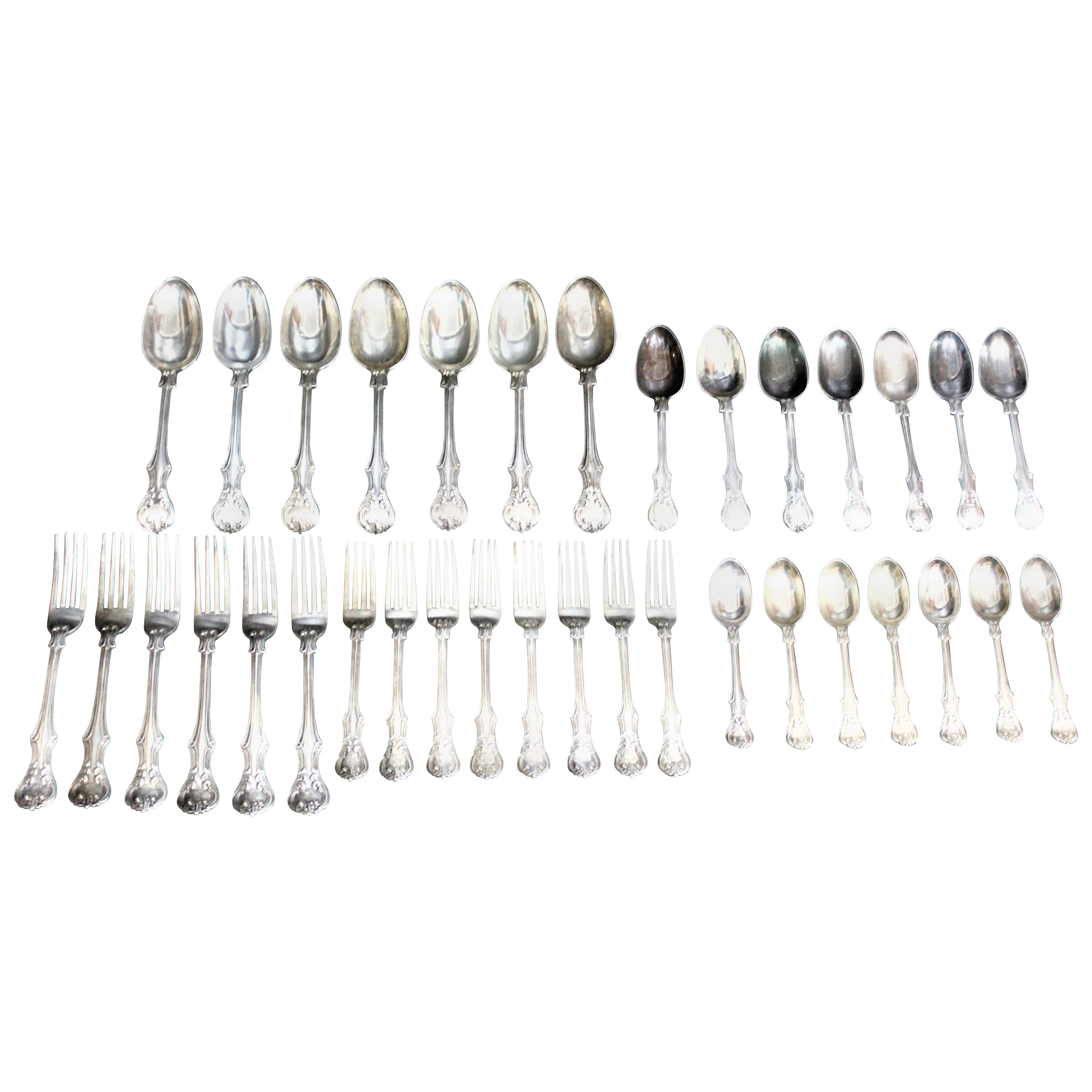Antikes viktorianisches englisches Besteckset aus Sterlingsilber von George Adams