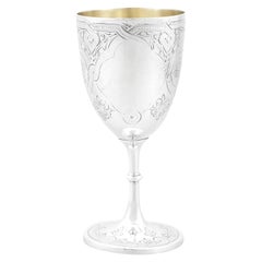 George Adams Victorian 1870s Sterling Silver Goblet