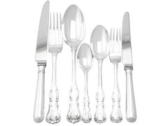 Antico George Adams vittoriano in argento Sterling Mensa di posate per 12 persone