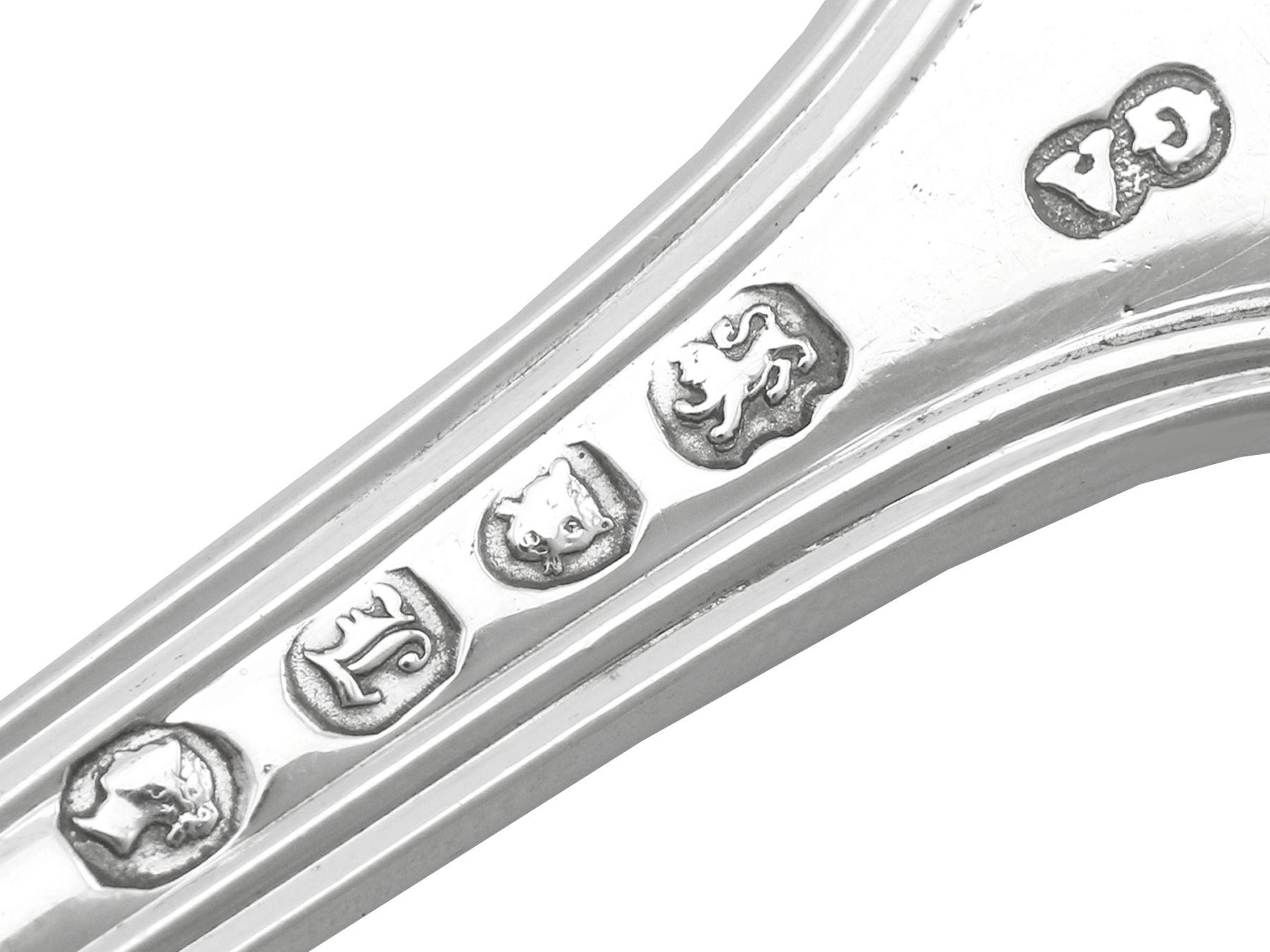 George Adams Victorian Sterling Silver Canteen of Cutlery for 6 Persons 8