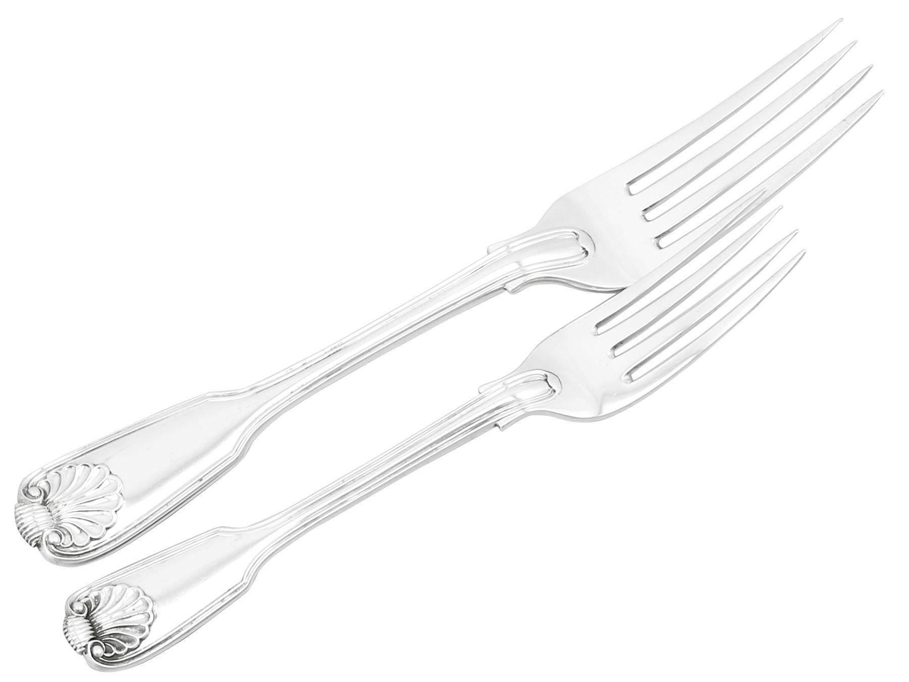 George Adams Victorian Sterling Silver Canteen of Cutlery for 6 Persons 1