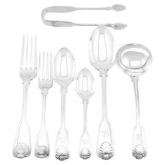 George Adams Victorian Sterling Silver Canteen of Cutlery for 6 Persons