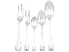 Service de couverts victorien George Adams en argent sterling