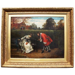 Antique George Adolphus Storey Oil on Canvas "Love in a Maze"