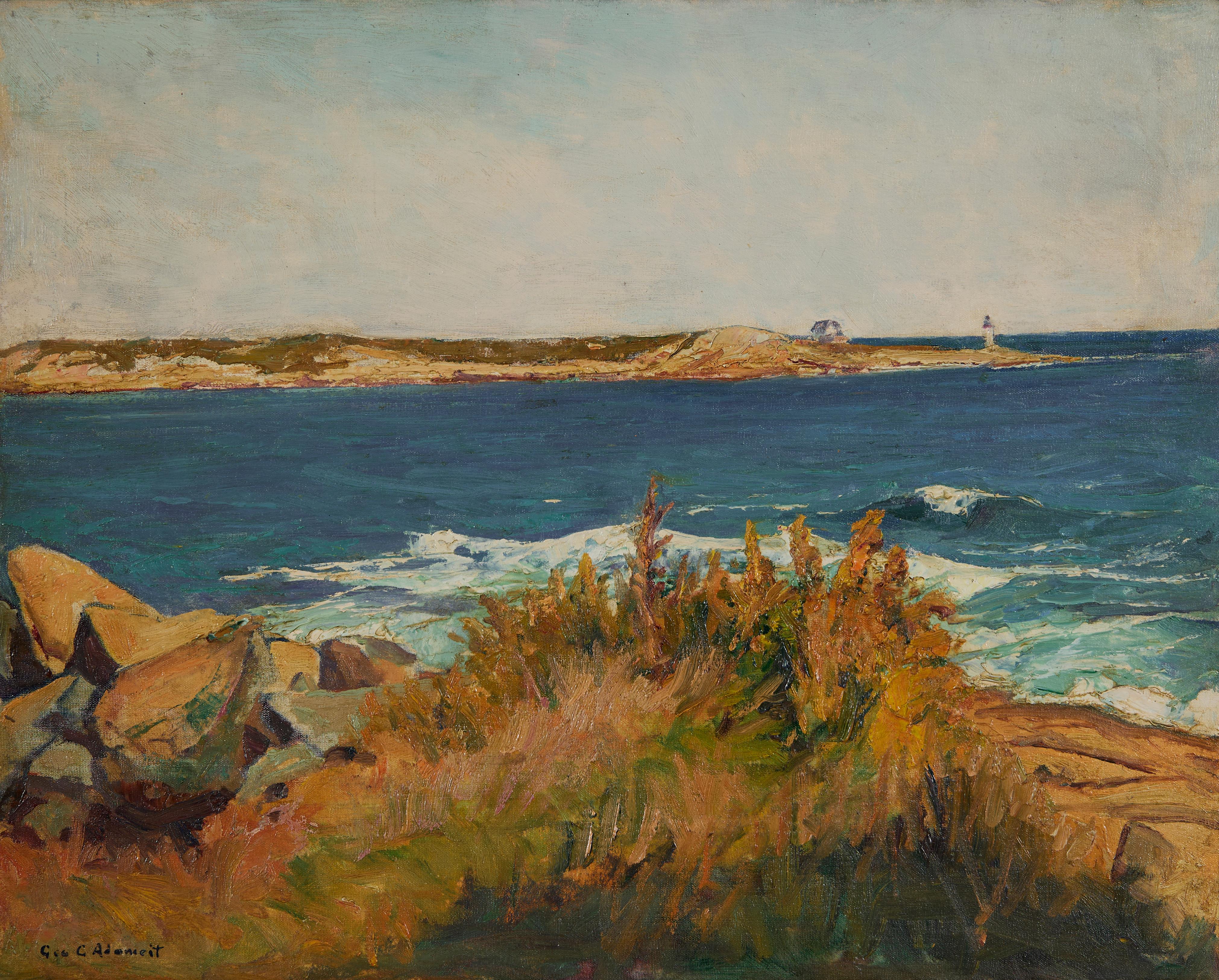 Cape Ann Coast, Meereslandschaft/Landschaft Western Massachusetts, Cleveland School – Painting von George G. Adomeit