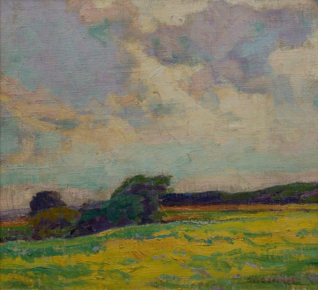 George G. Adomeit Landscape Painting – Sommerlandschaft des frühen 20. Jahrhunderts, Künstler der Cleveland School