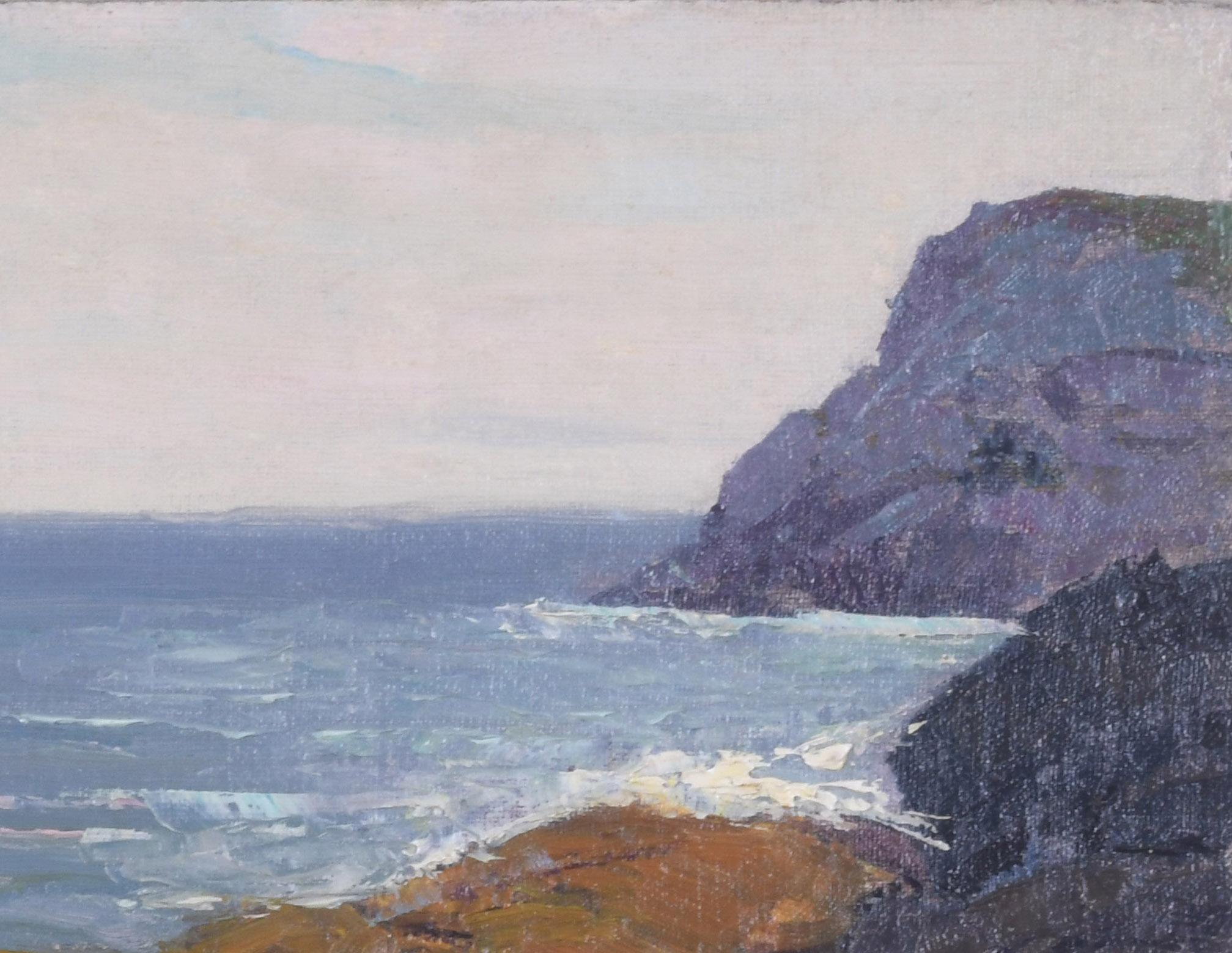 Rocky Inlet, Monhegan, Maine (Amerikanischer Impressionismus), Painting, von George G. Adomeit