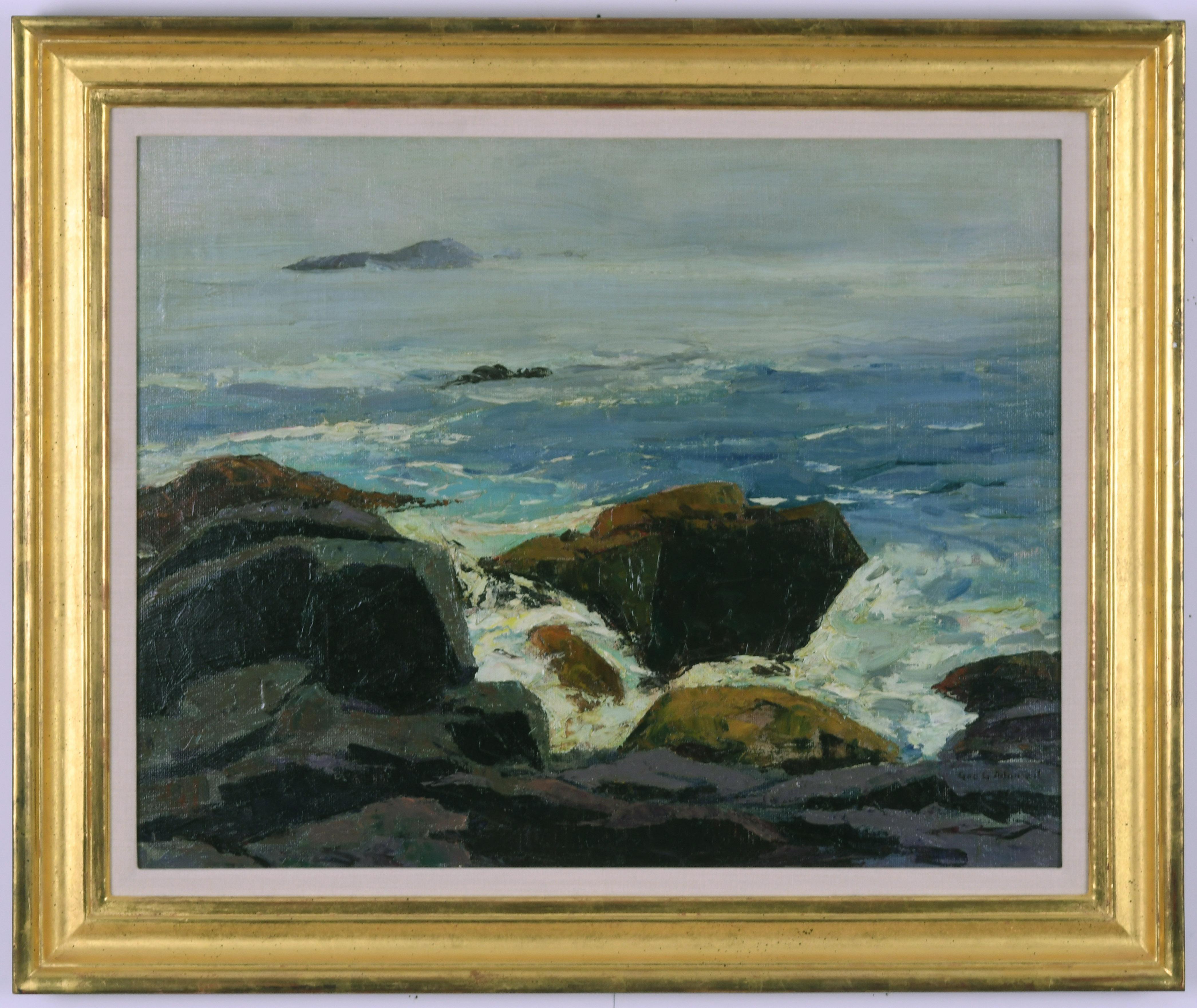 Paisaje marino - Painting impresionista estadounidense de George G. Adomeit