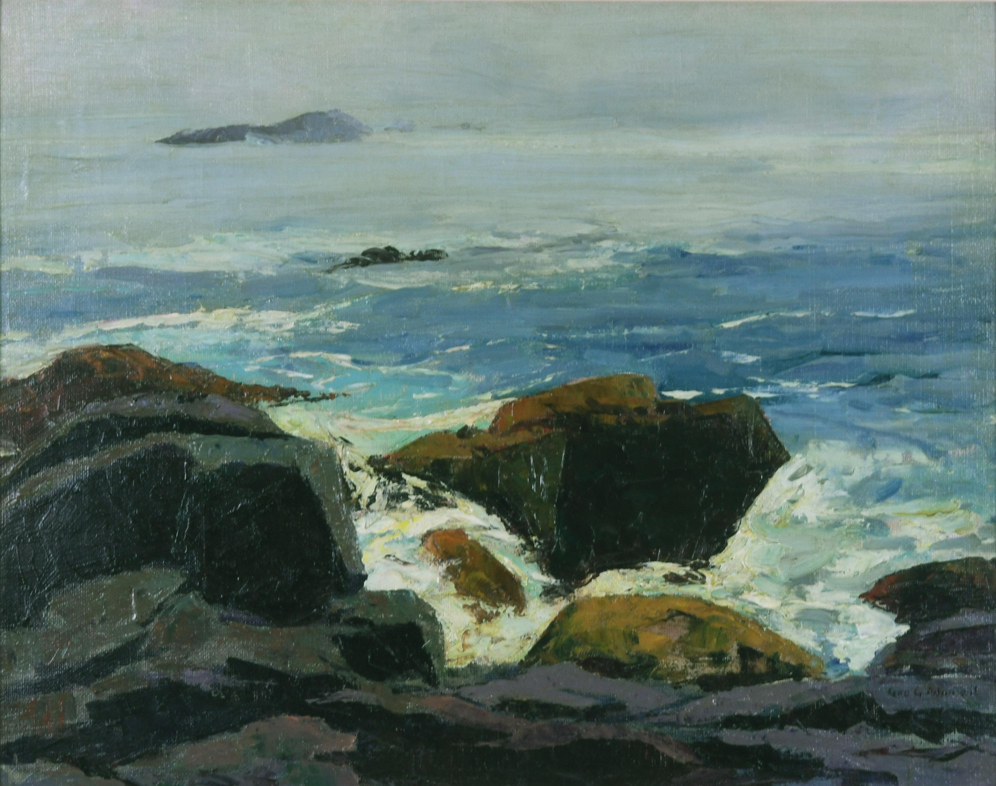 Landscape Painting George G. Adomeit - Paysage marin