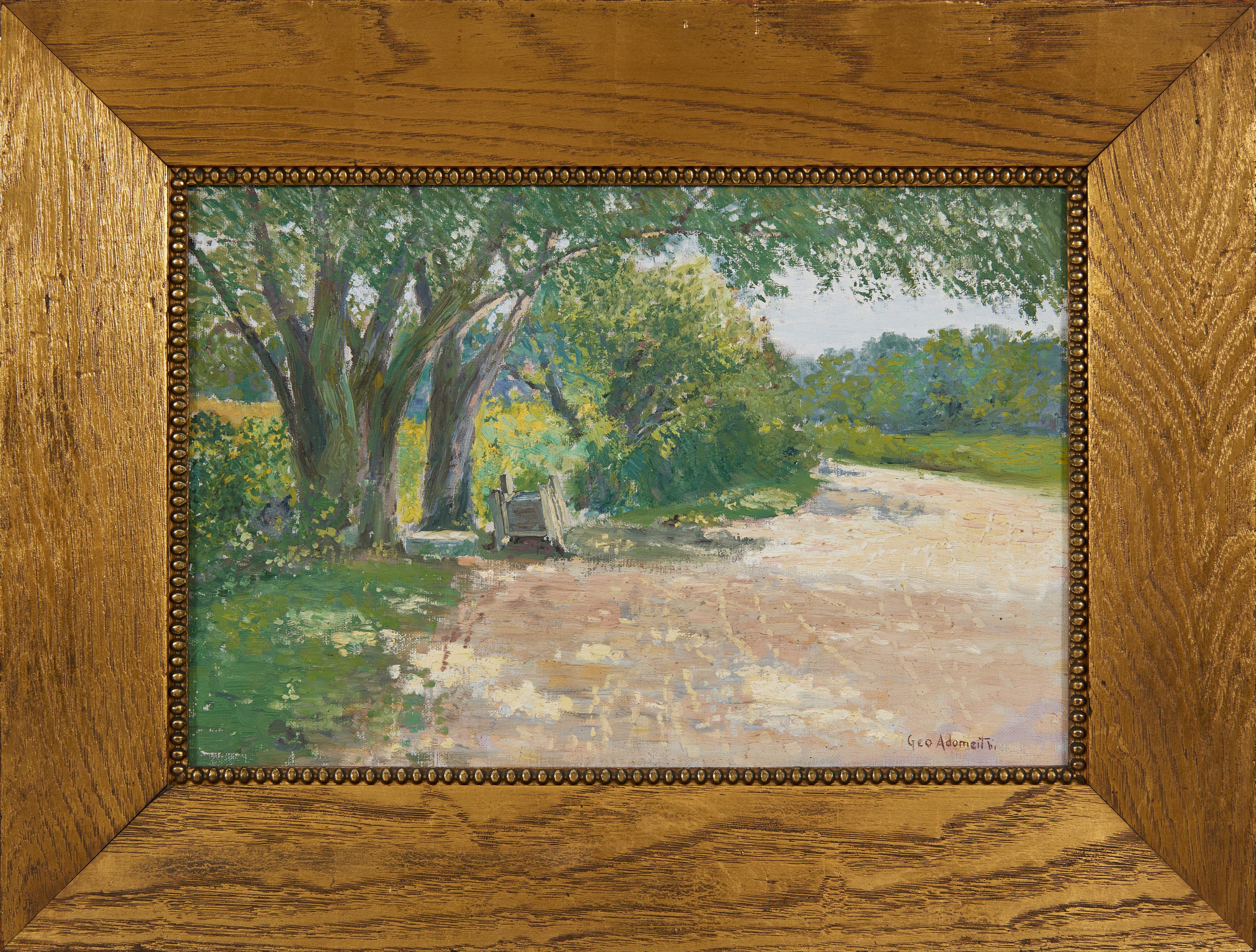 Shaker Lakes, Ohio Summer Landscape w/ Trees, Cleveland School Artist