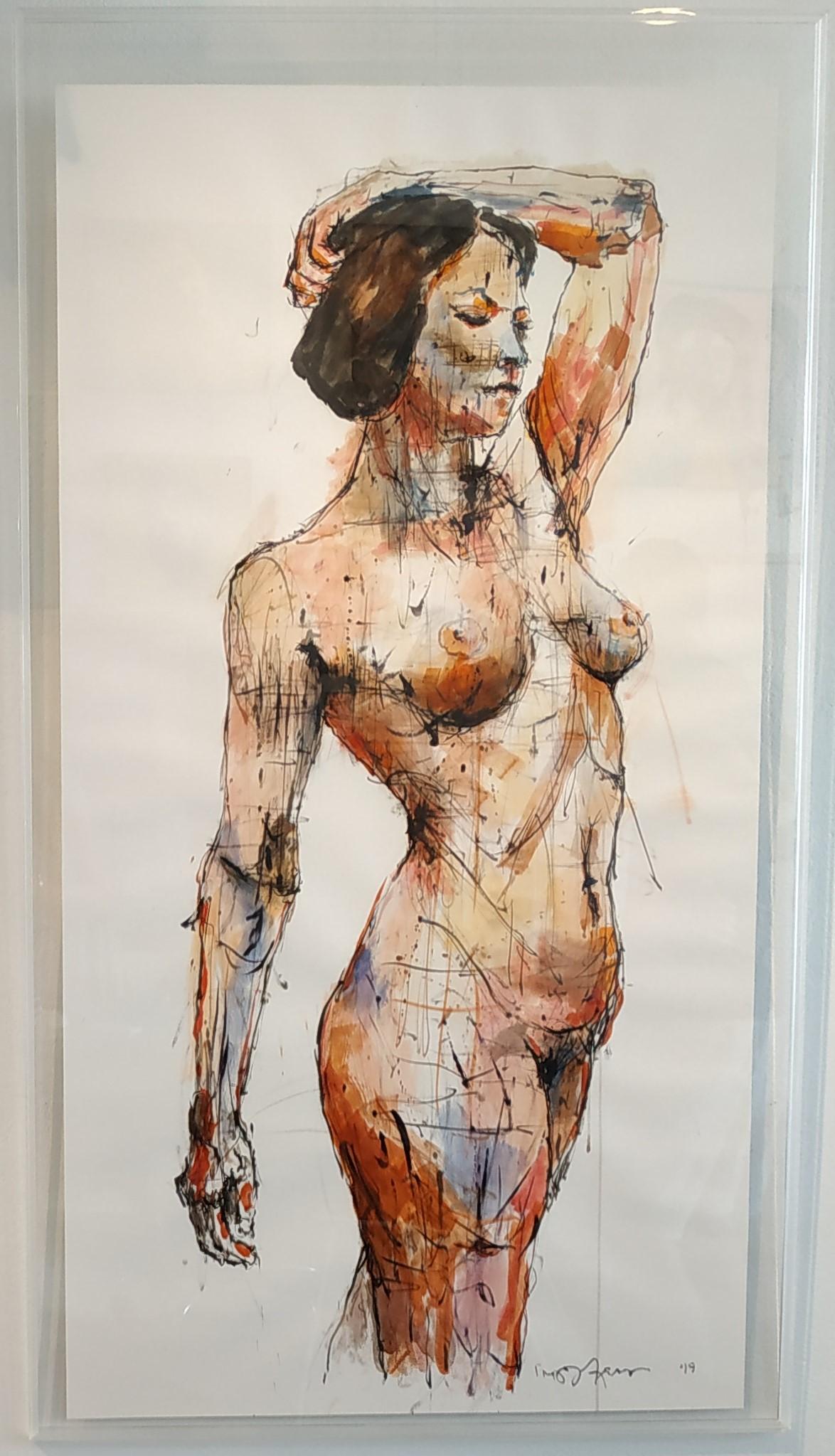 George Alekou Nude Painting - Nude 3