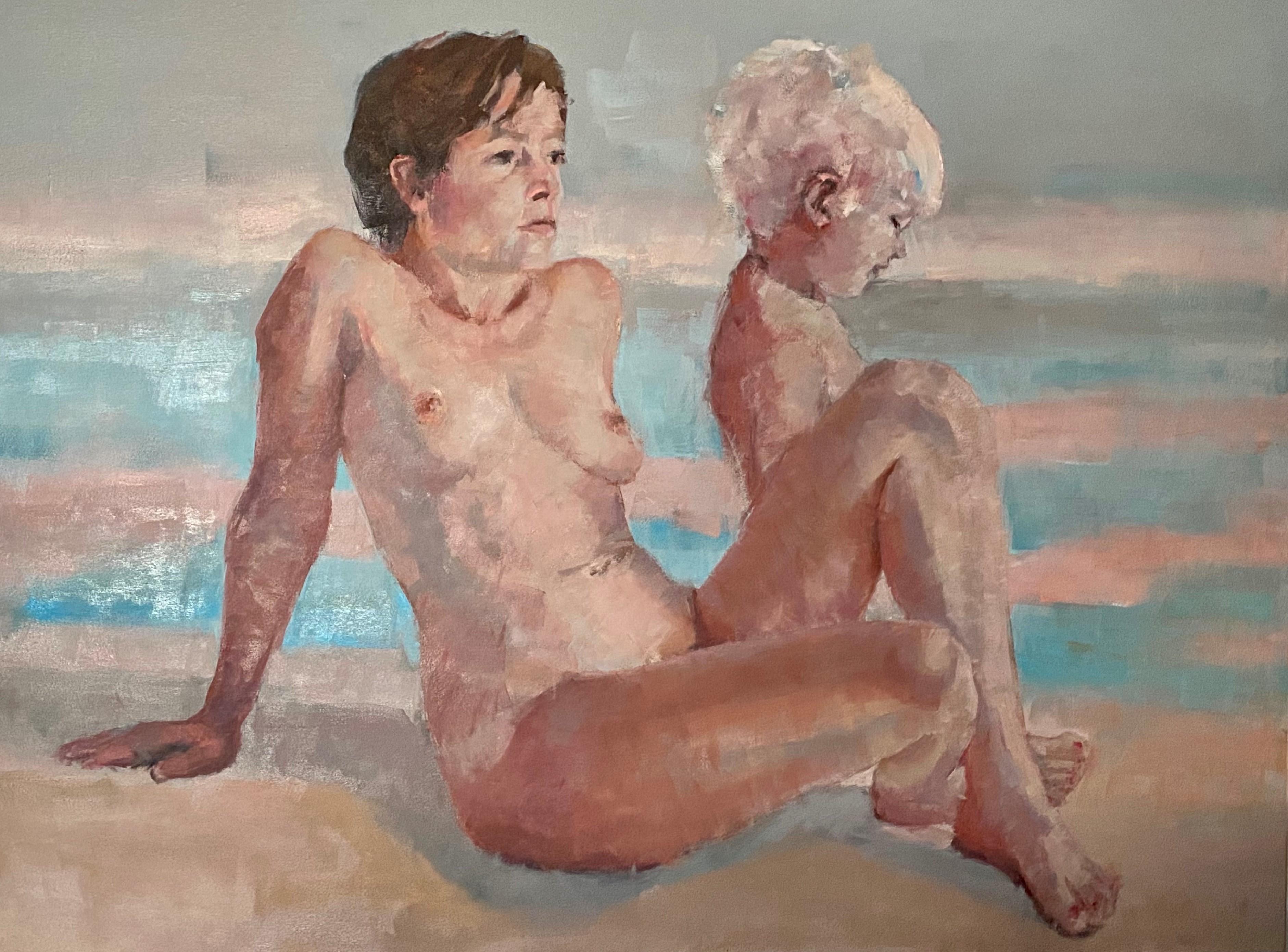 George Alekou Nude Painting - Untitled
