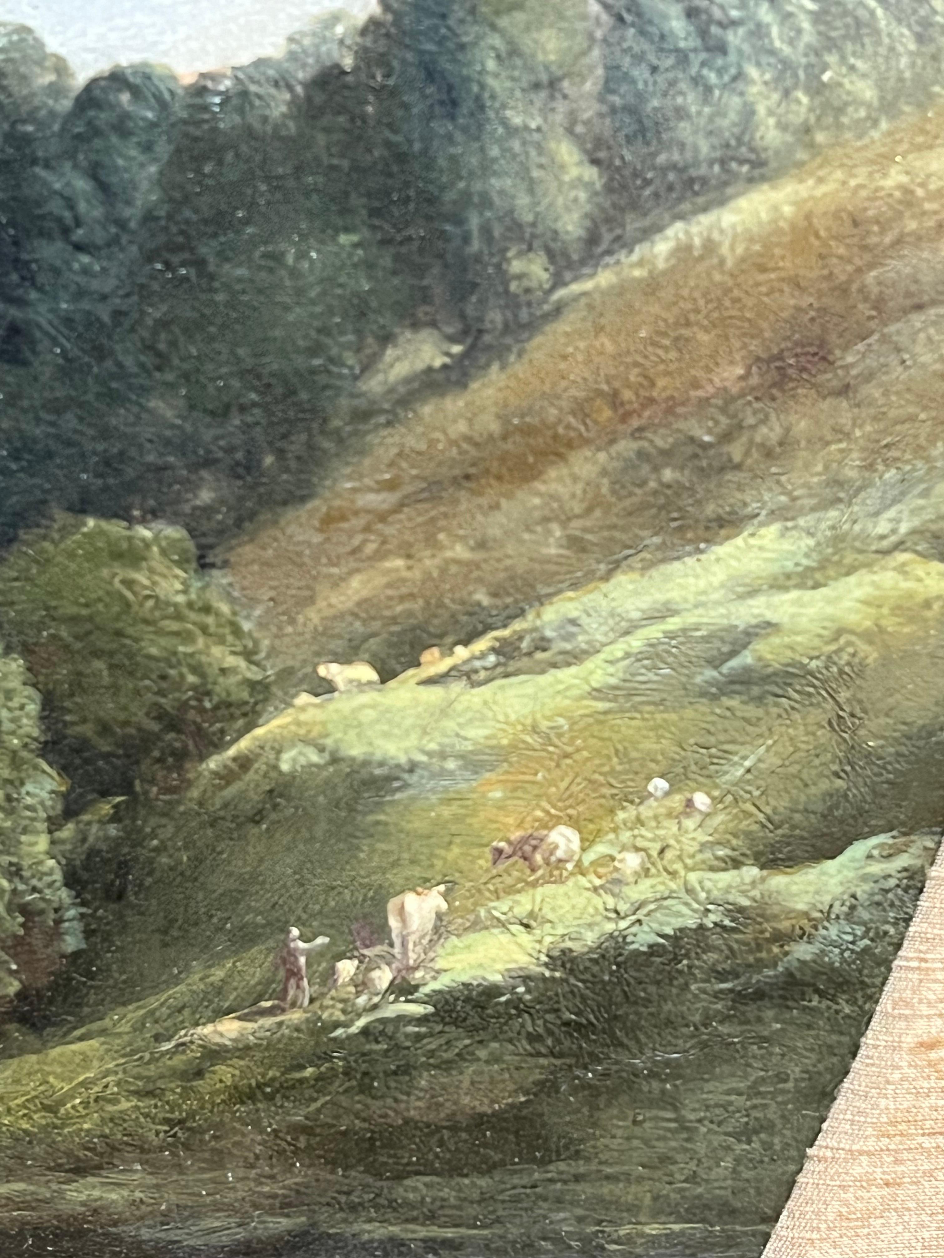 Pittura a olio circolare inglese vittoriana molto grande Kirkeneaton, Nr Pontefract in vendita 6