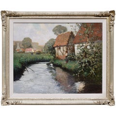 George Ames Aldrich Impressionist Ölgemälde Sommerstrom:: 1908
