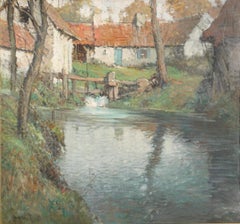 George Ames Aldrich Cottage On A River