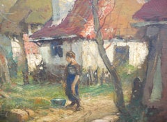 “Stream in Normandy” Pastel Pastoral Impressionist French Landscape Painting