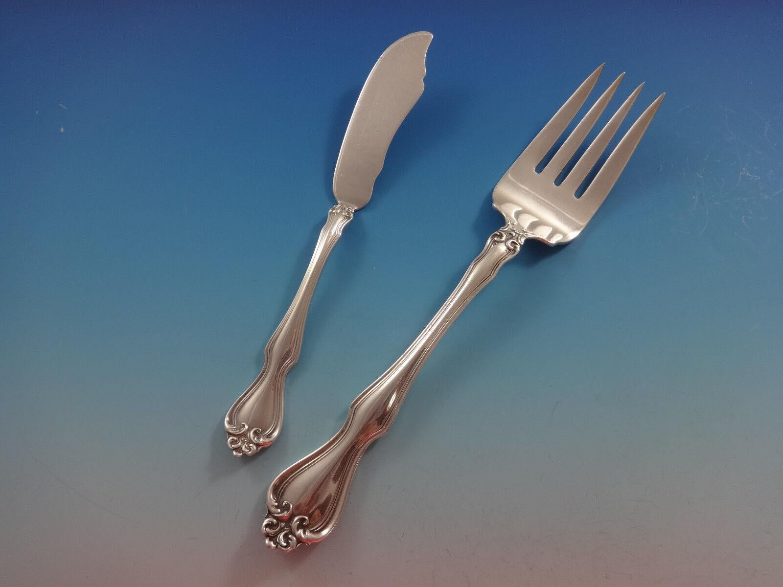 George and Martha by Westmorland Sterling Silver Flatware Set 12 Service 53 Pcs Excellent état - En vente à Big Bend, WI