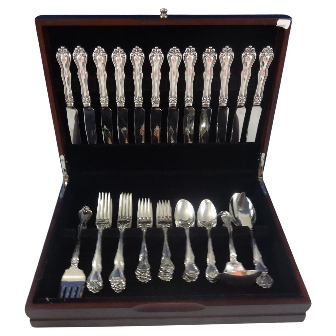 George and Martha by Westmorland Set di posate in argento Sterling 12 Servizio 53 Pezzi