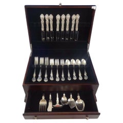 Service de couverts en argent sterling George and Martha par Westmorland, 8 personnes, 38 pièces