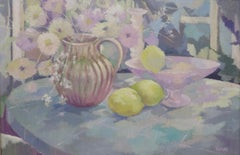 George Anthony Butler RCA (1927-2010) British STILL LIFE flowers OIL PAINTING