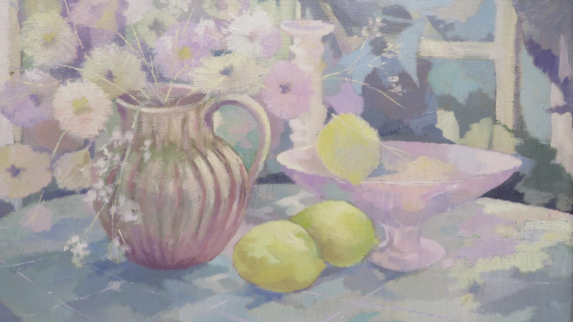 George Anthony Butler RCA (1927-2010) British STILL LIFE flowers OIL PAINTING For Sale 1
