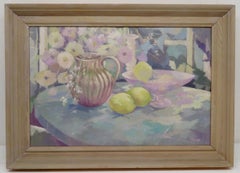 Vintage George Anthony Butler RCA (1927-2010) British STILL LIFE flowers OIL PAINTING