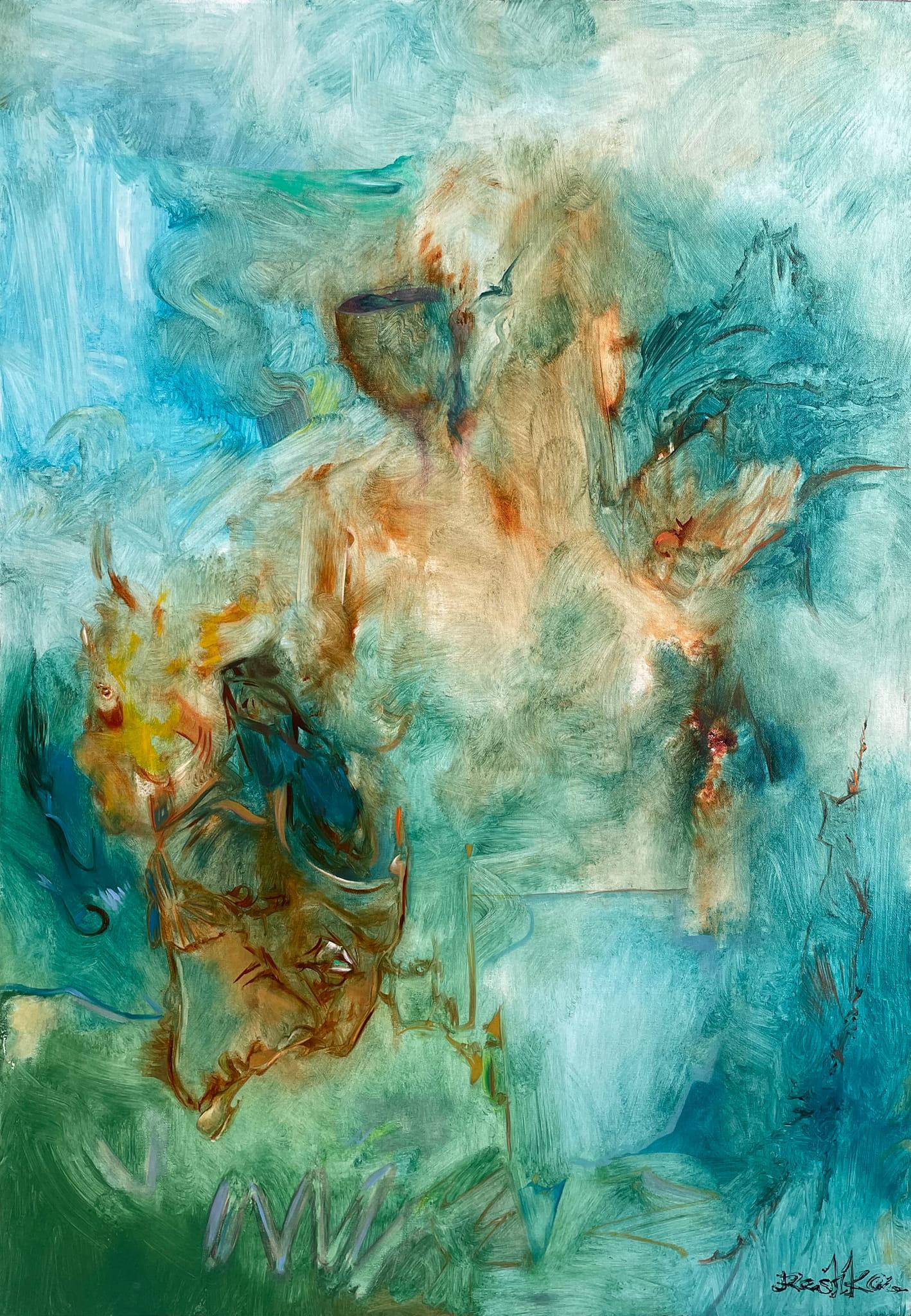 Oil on canvas,

George Areshidze (Reshka) is a Georgian artist born in 1977 who lives and works in Tbilisi, Georgia. His painting technique goes beyond abstract expressionism, and it would be most appropriate to view his work as an individual,