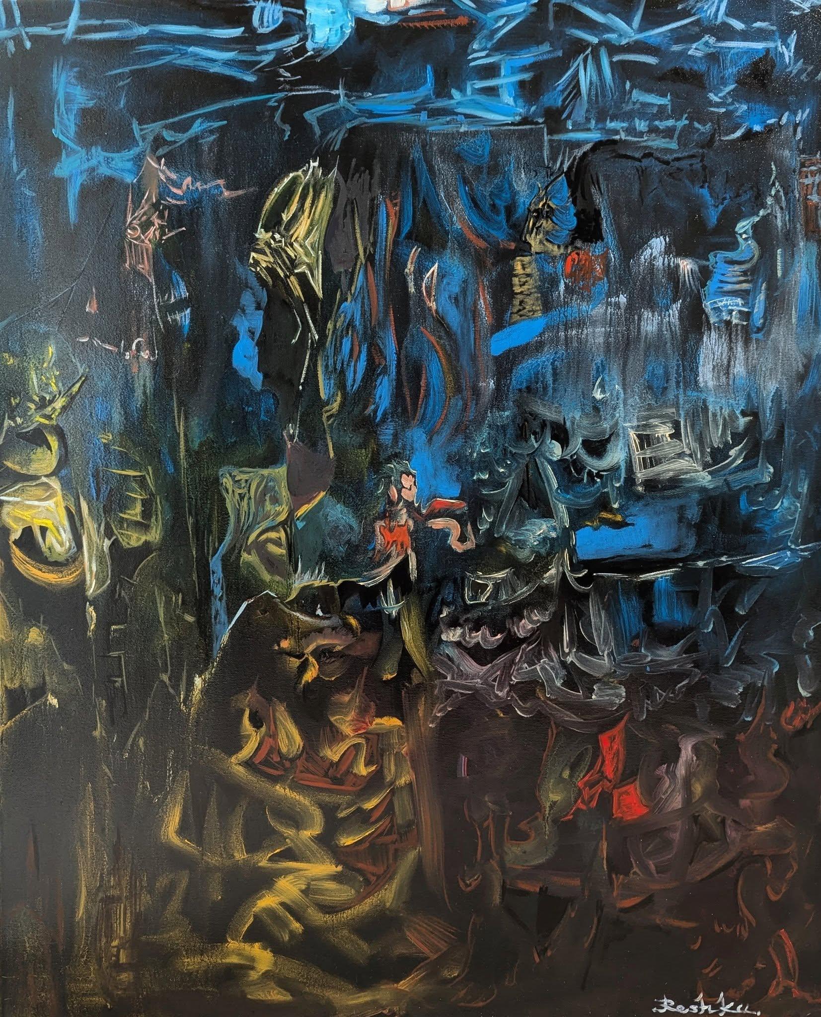 Acrylic on canvas,

George Areshidze (Reshka) is a Georgian artist born in 1977 who lives and works in Tbilisi, Georgia. His painting technique goes beyond abstract expressionism, and it would be most appropriate to view his work as an individual,