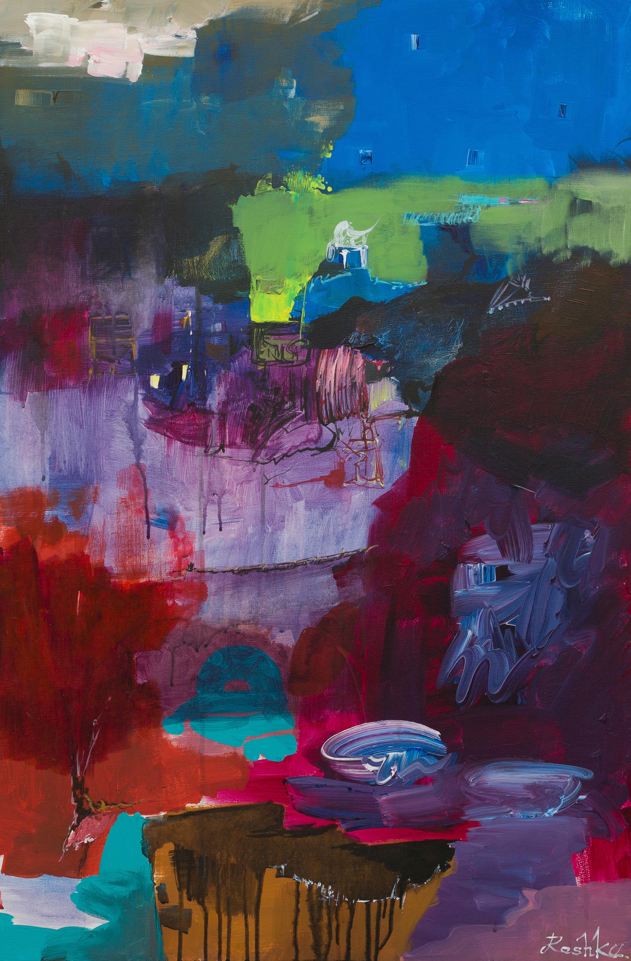 Acrylic on canvas,

George Areshidze (Reshka) is a Georgian artist born in 1977 who lives and works in Tbilisi, Georgia. His painting technique goes beyond abstract expressionism, and it would be most appropriate to view his work as an individual,