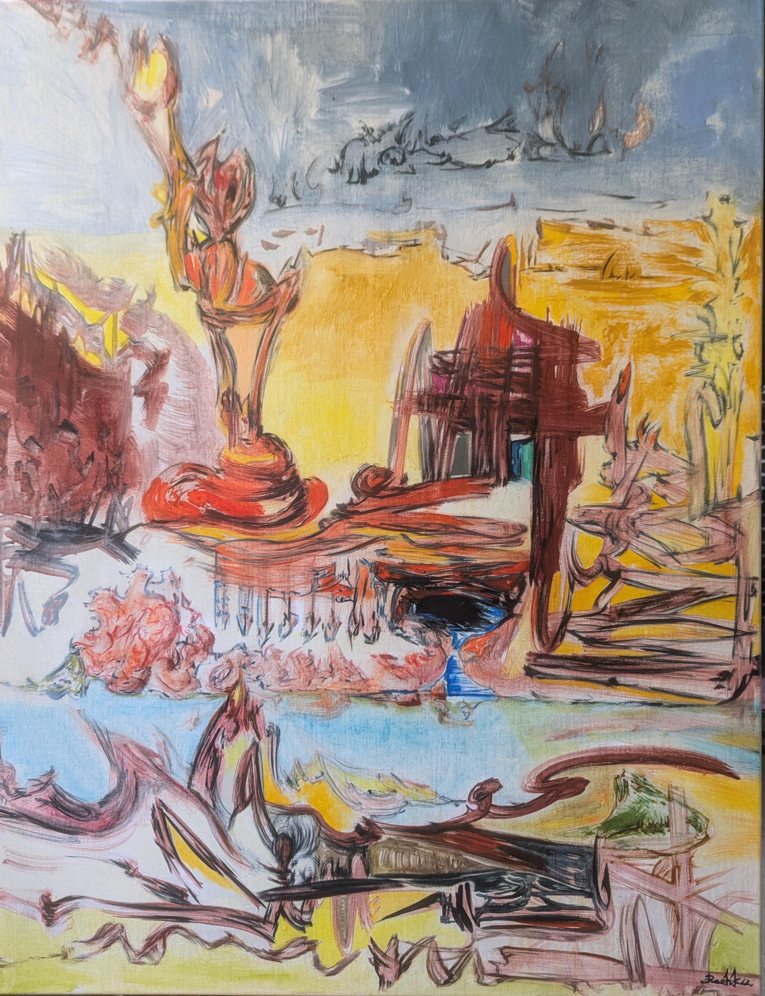 Oil on canvas,

George Areshidze (Reshka) is a Georgian artist born in 1977 who lives and works in Tbilisi, Georgia. His painting technique goes beyond abstract expressionism, and it would be most appropriate to view his work as an individual,