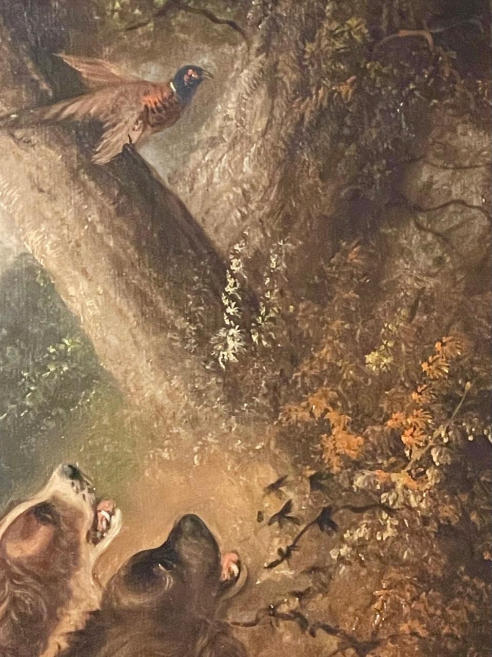 Chasser le faisan - Naturalisme Painting par George Armfield