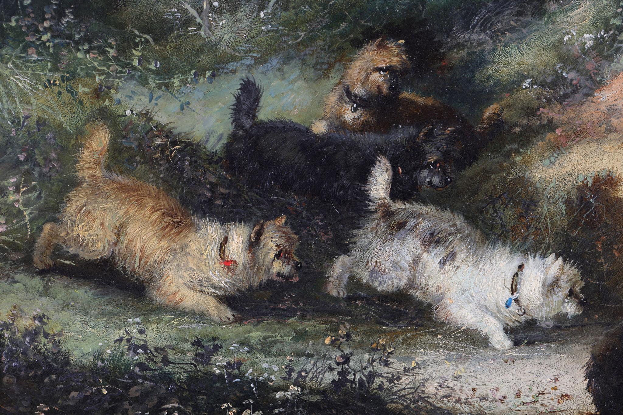 D. GRIFFIN
Se trata de un seudónimo de George Armfield.

Tamaño del cuadro: 36 x 46 cm (14 x 18 pulg.)
Tamaño exterior del marco: 54 x 64 cm (21 x 25 pulg.)
Firmado y fechado abajo a la izquierda

Envío gratuito

Nació y trabajó en Londres

Era un
