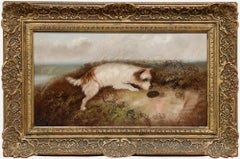 Antique George Armfield (1808-1893) - Framed Oil, Waiting by the Rabbit Warren