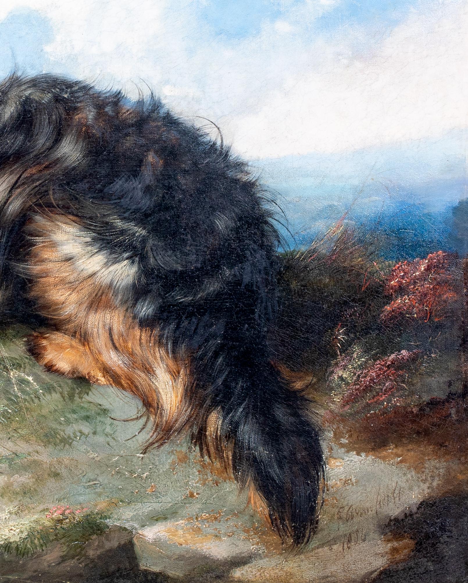 Portrait Of A Terrier, dated 1865  by George Armfield (1808-1893) For Sale 3