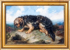 Antique Portrait Of A Terrier, dated 1865  by George Armfield (1808-1893)