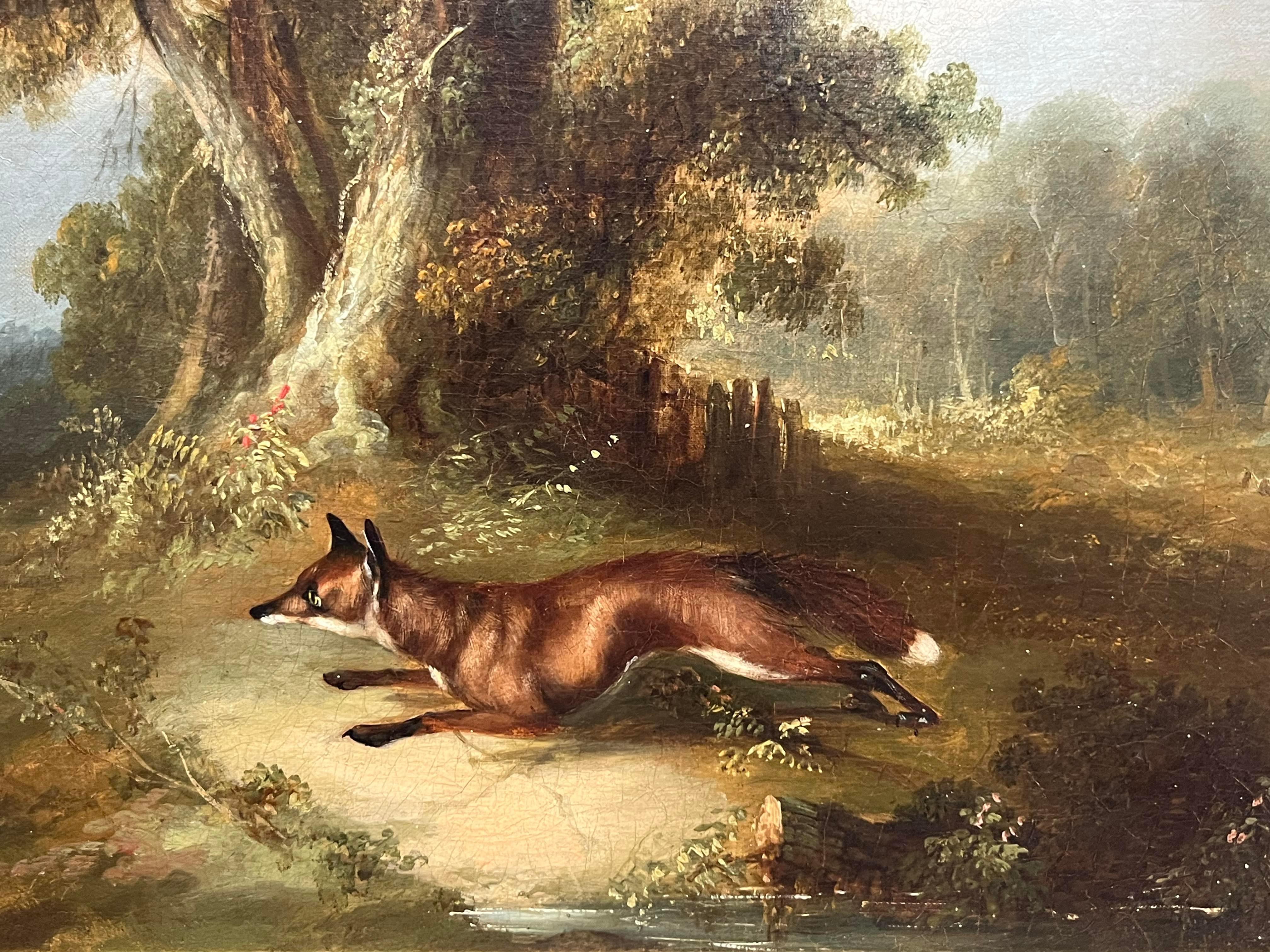 George Armfield - Study of a running fox in a landscape at 1stDibs ...