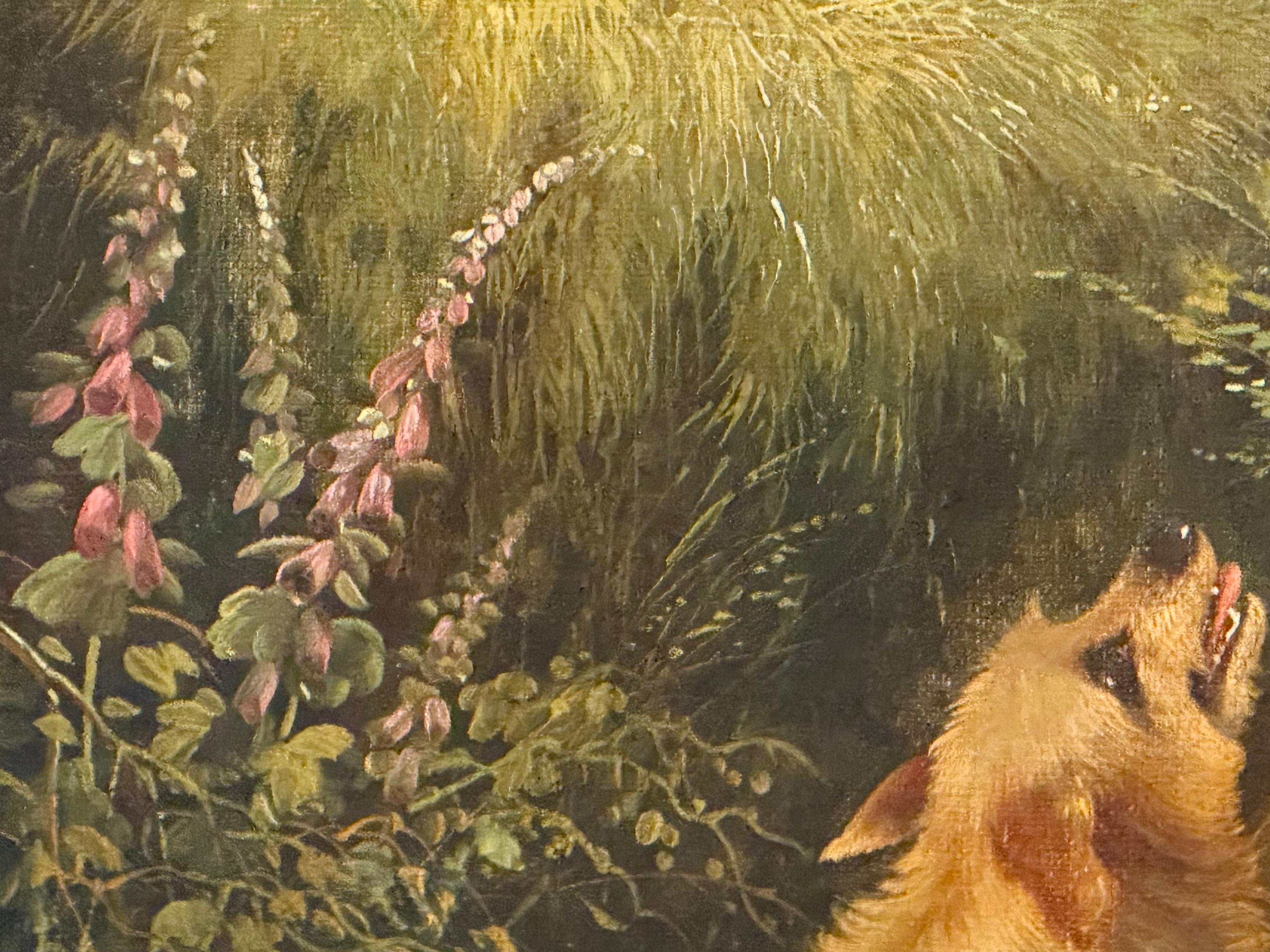 Terriers and Fox in Woodland 19th century im Angebot 8