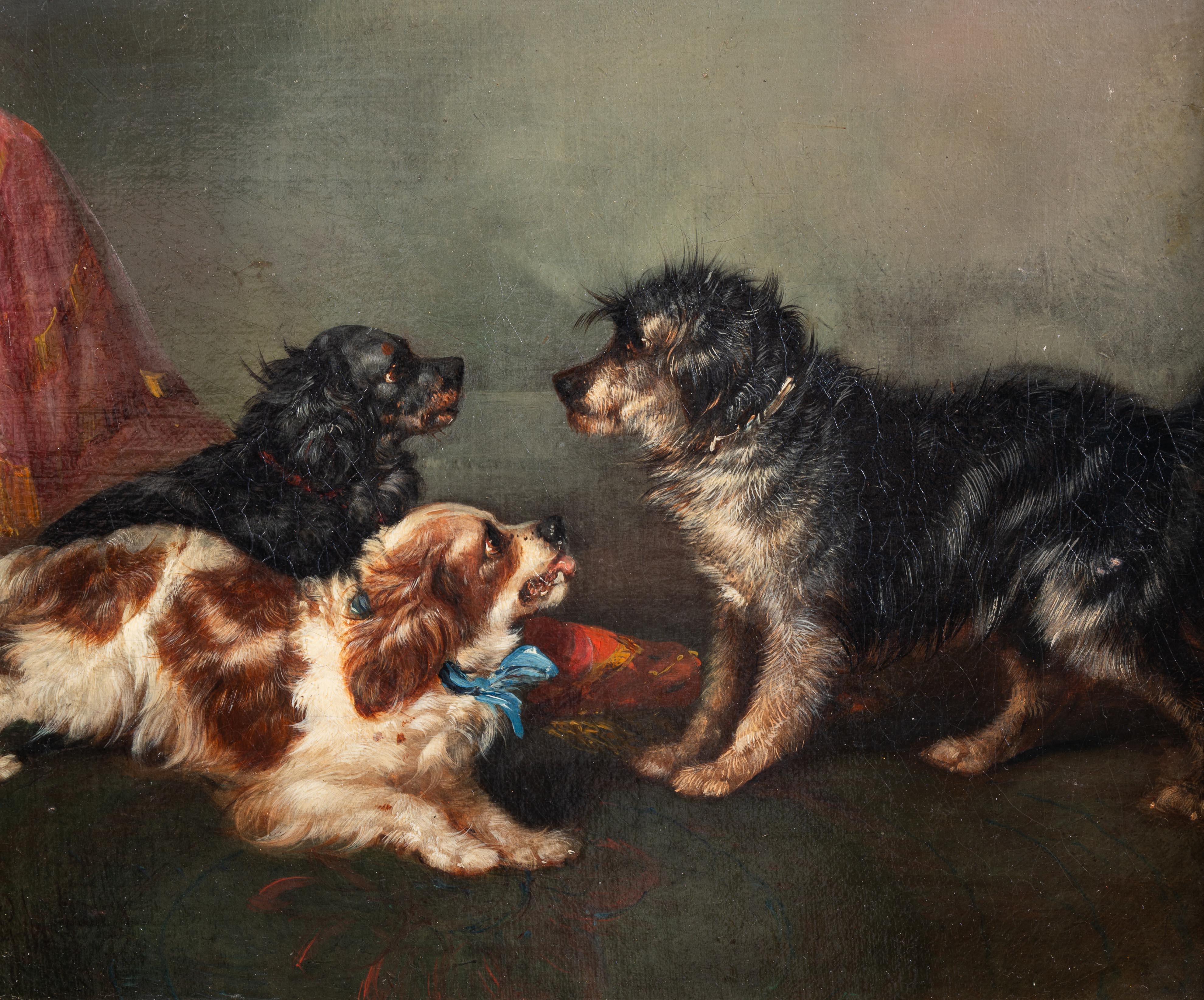 Terriers & King Charles Spaniels - Painting by George Armfield