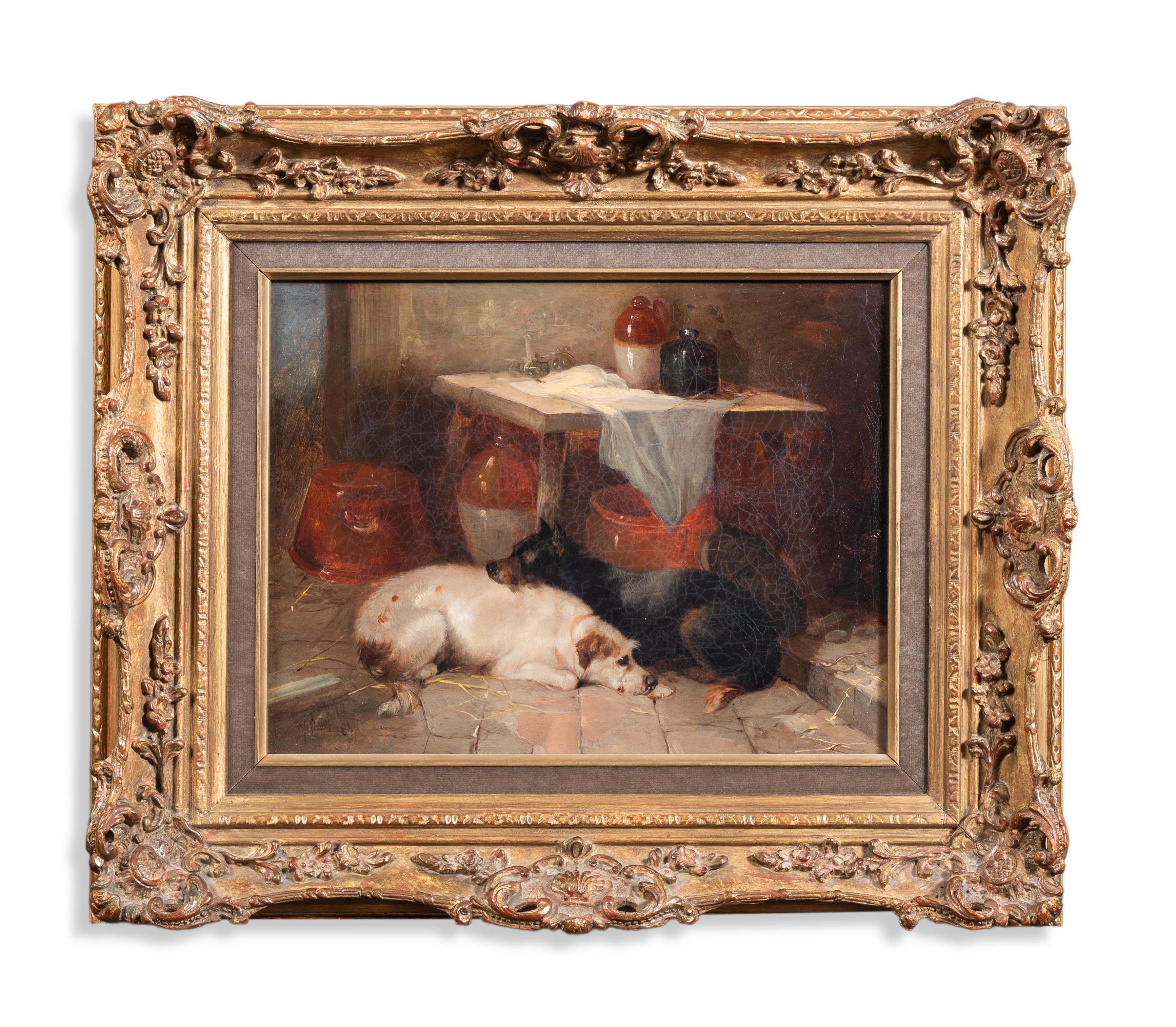 George Armfield Animal Painting - Waiting for Master