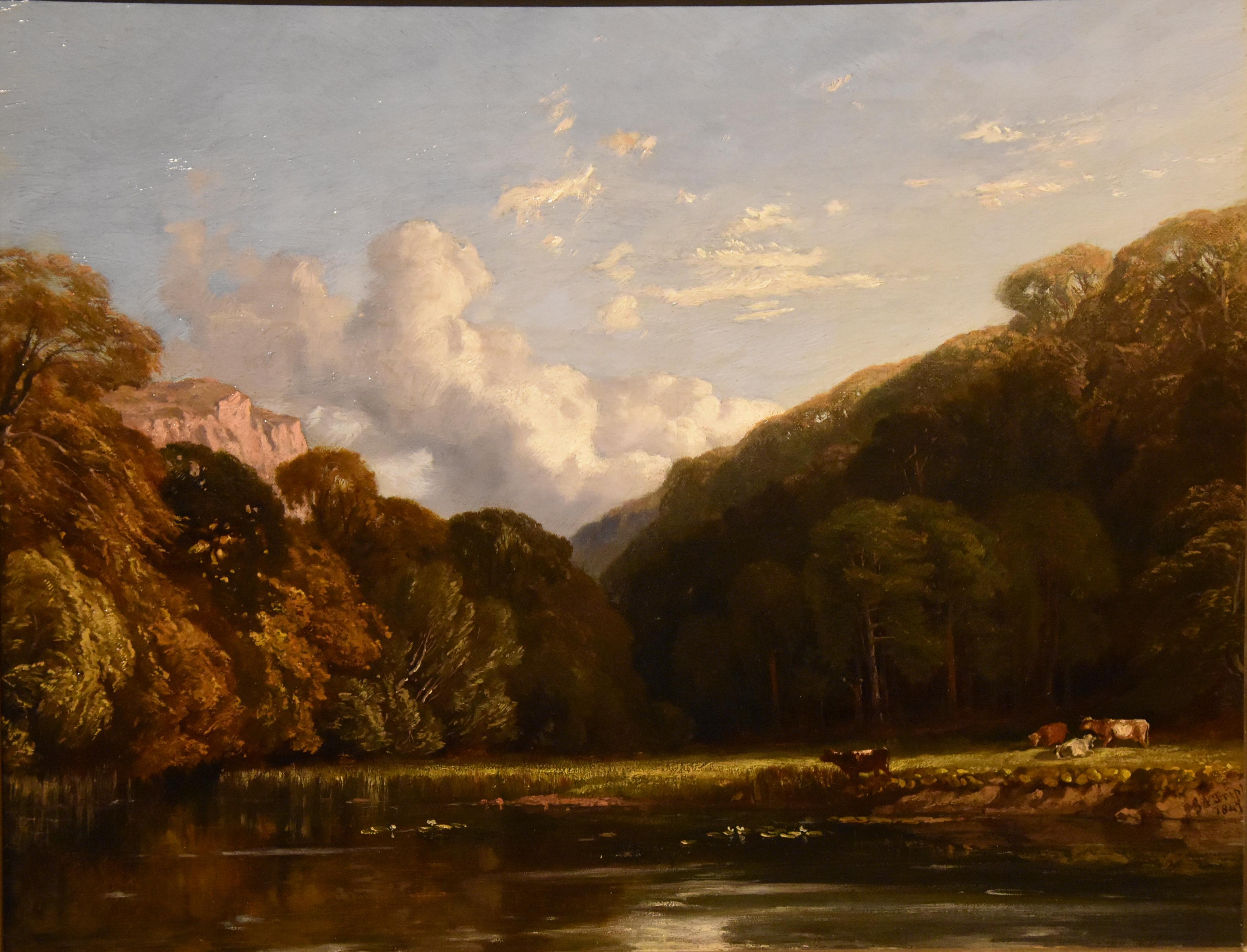 Peinture à l'huile « A Woodland Scene » de George Arthur Fripp, R.W.S. en vente 1
