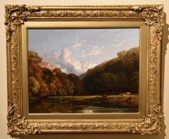 Peinture à l'huile « A Woodland Scene » de George Arthur Fripp, R.W.S.